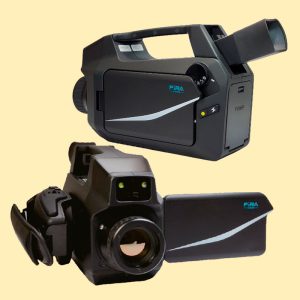 Detector de fugas de gas SF6 GD20 con cámara termográfica para detección remota de hexafluoruro de azufre en subestaciones eléctricas.